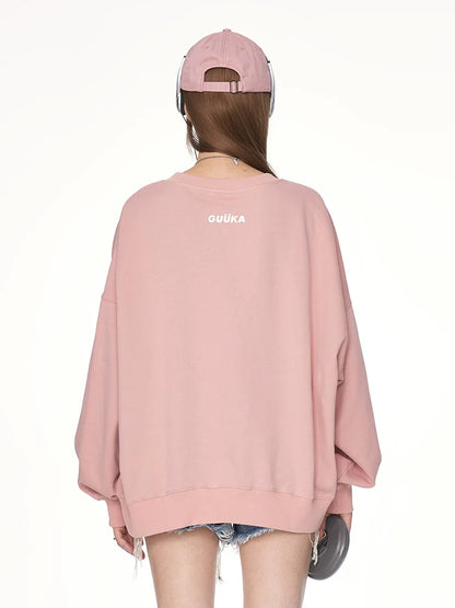 Retro Sweet Sweatshirt Logo Pinky Over