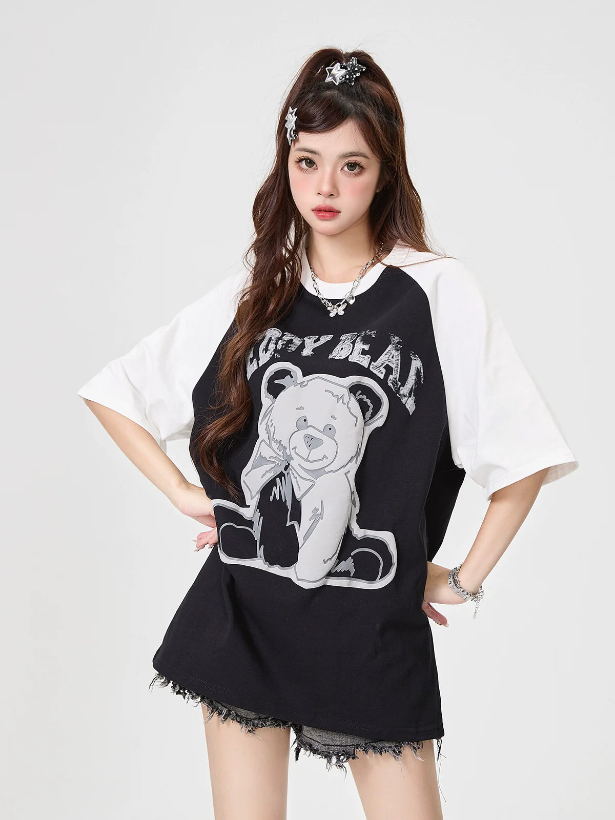 T-shirt Bare T-shirt + Mode Long Court