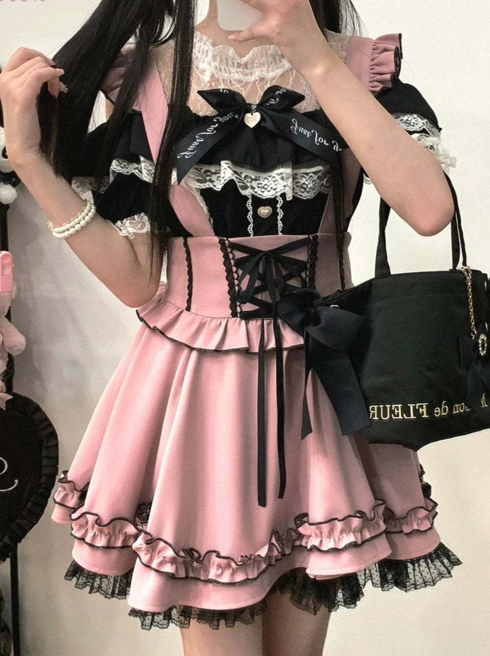 Flir Whauller Design ウエストレース アプリボン パフスカート