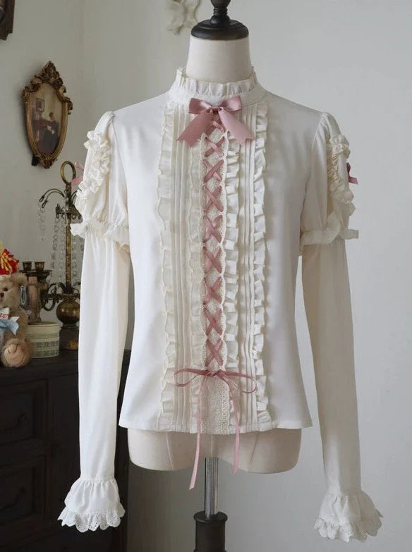 Lolita Lace-up Blouse Dress Suspender Lolita