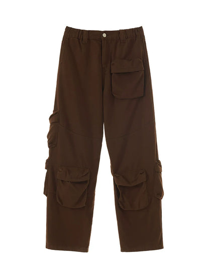 Pantalon multi-poches Maillard jambe large