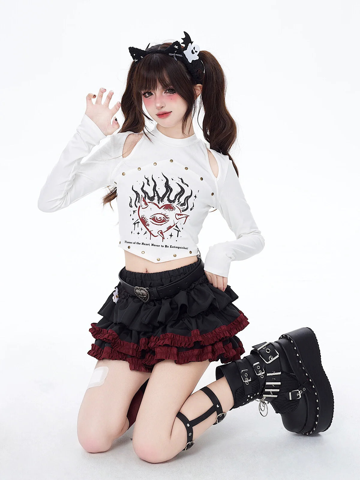 Punk Skirt Abby Ruffle Dark