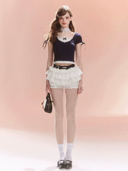 French Bow Tops Short Dot