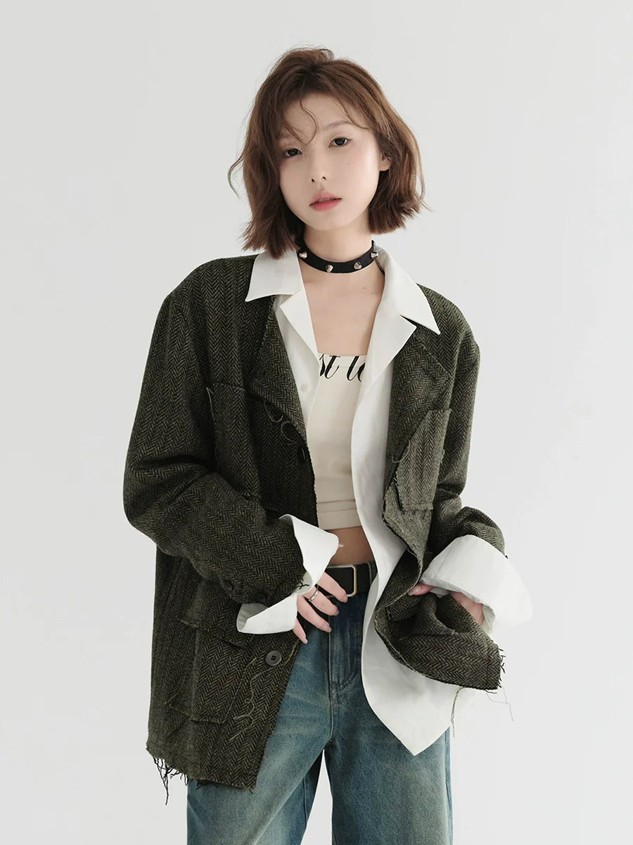 Cardigan Mode Edge Fur Loose