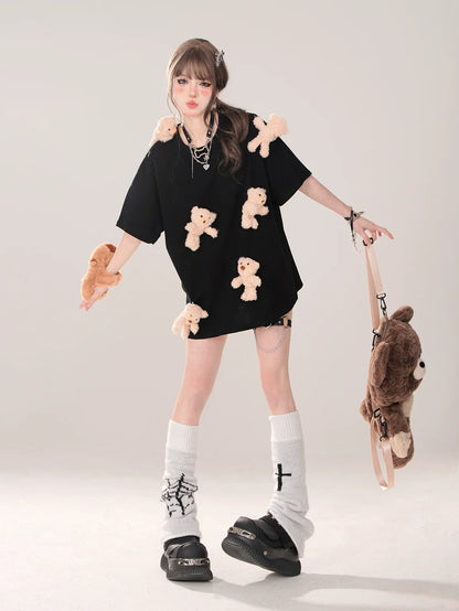 Niche Bear Loose Cute T-shirt