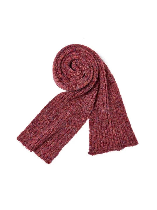 Haut en tricot côtelé à ruban + Bonnet en tricot à ruban + Fleurs en tricot