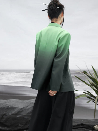 Veste dégradée vert foncé China