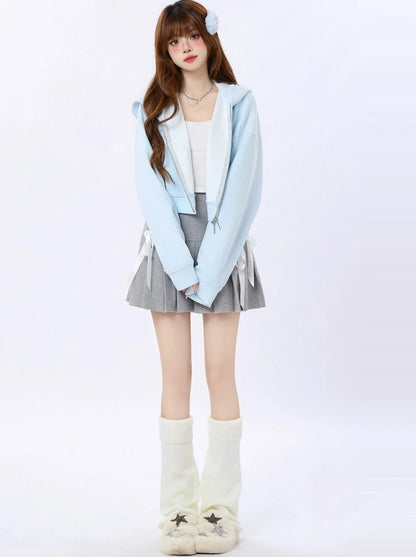 Sweat à capuche Milky Short Spring Sweet