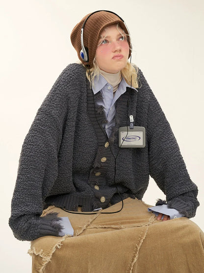 Knit Faux Cardigan Two-piece
