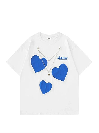 Oversize T-Shirt Loose Chain Love