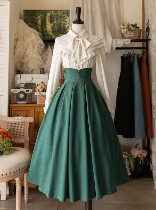 Lolita Waist Retro Skirt Balloon Slim