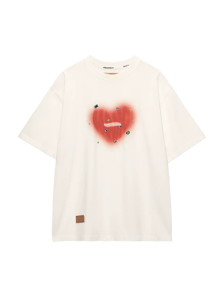 Haut court bicolore + bijoux longs