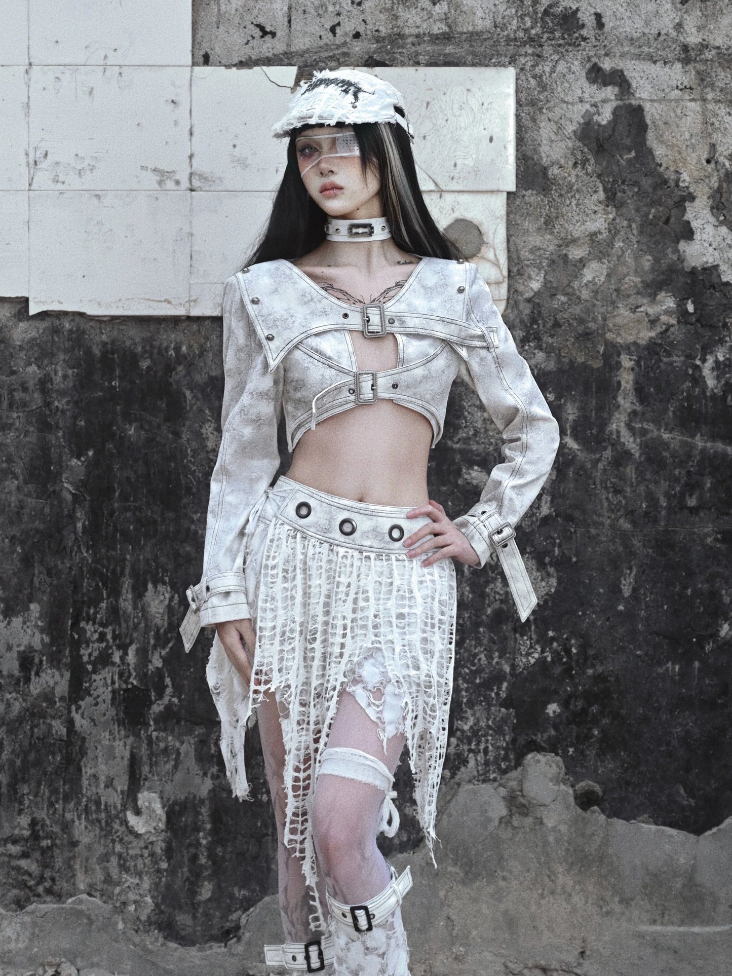 Belt Short Top Gothic Double Dark