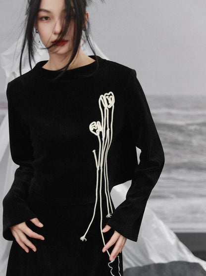 Tulipe courte Mote Dark Rib Top