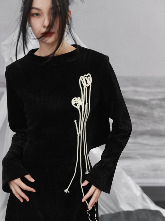 Tulipe courte Mote Dark Rib Top