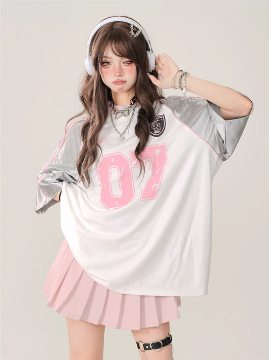 T-shirt rétro américain sportif raglan