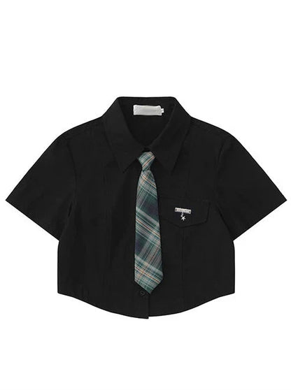 Ensemble chemise style américain + short cravate