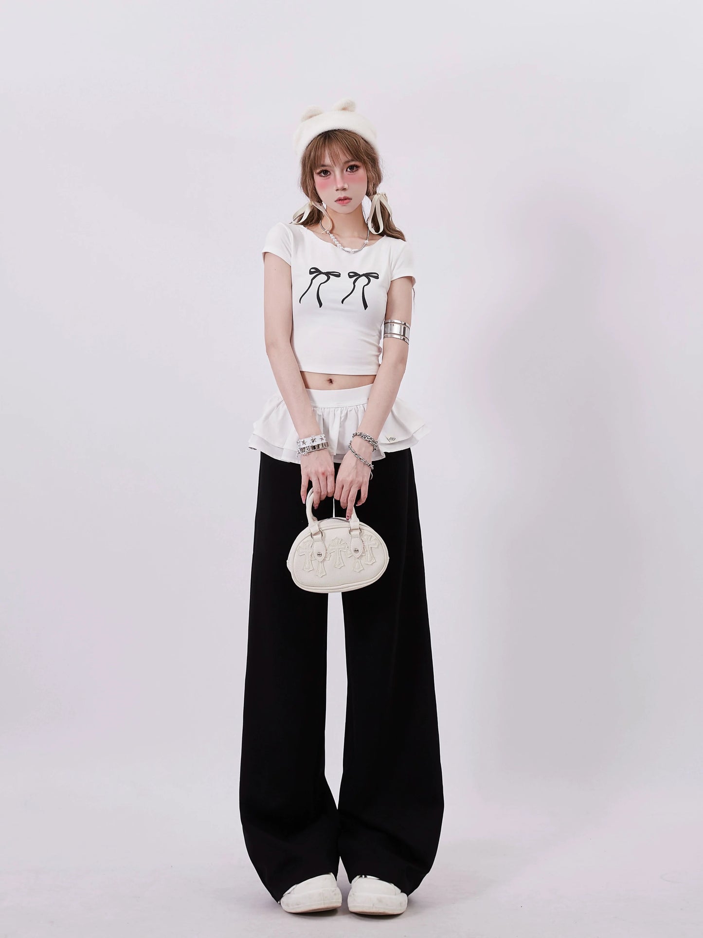Tops Slim Double Ribbon Short