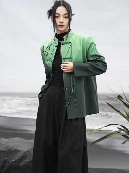 Veste dégradée vert foncé China