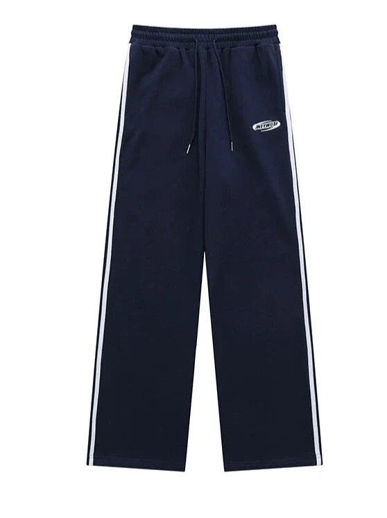 High Casual Street Striped Side Dance Pants American
