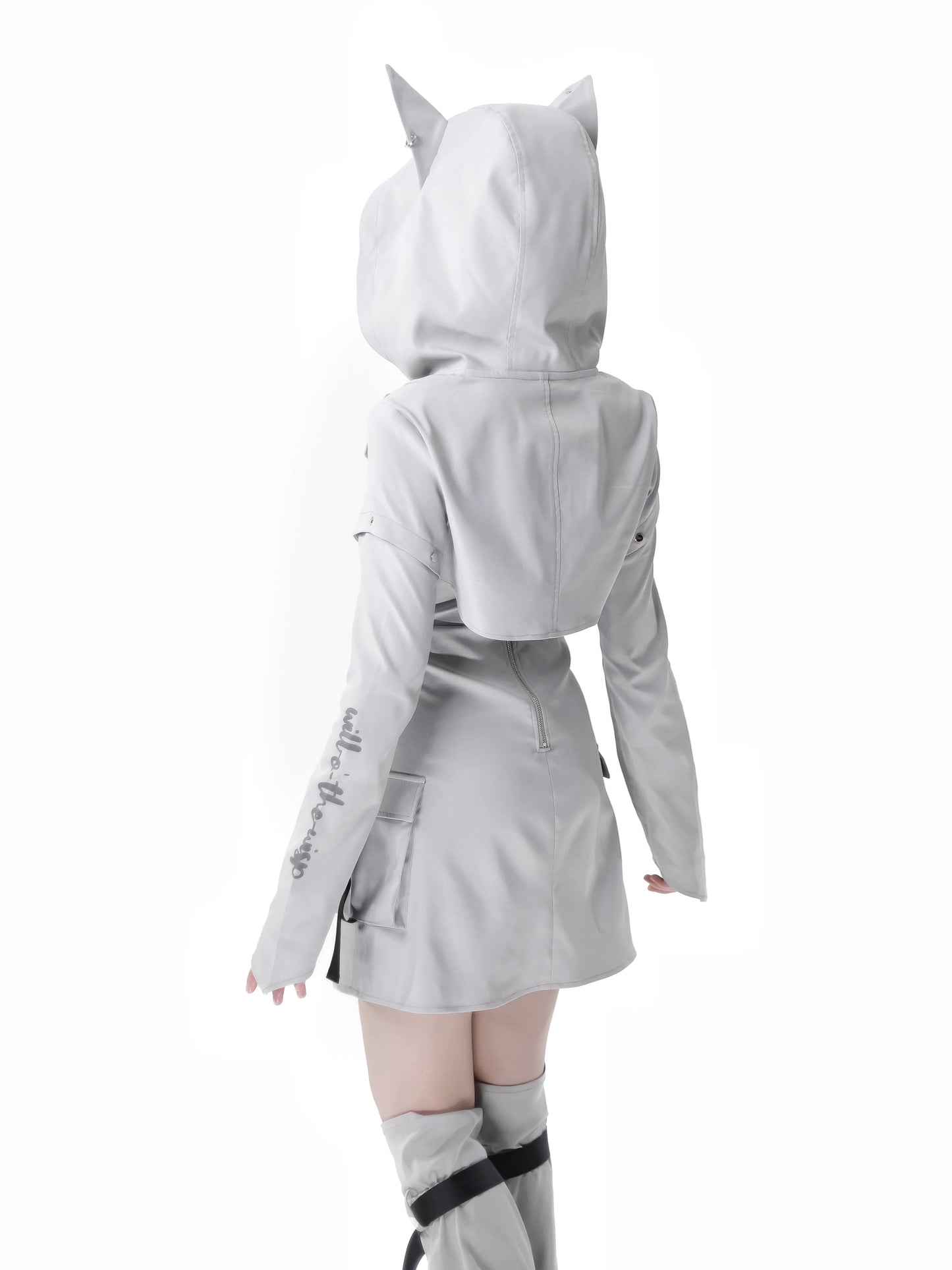 Suit Camouflage Detachable Design Hoodie Original Sleeve Wolf