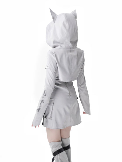 Suit Camouflage Detachable Design Hoodie Original Sleeve Wolf