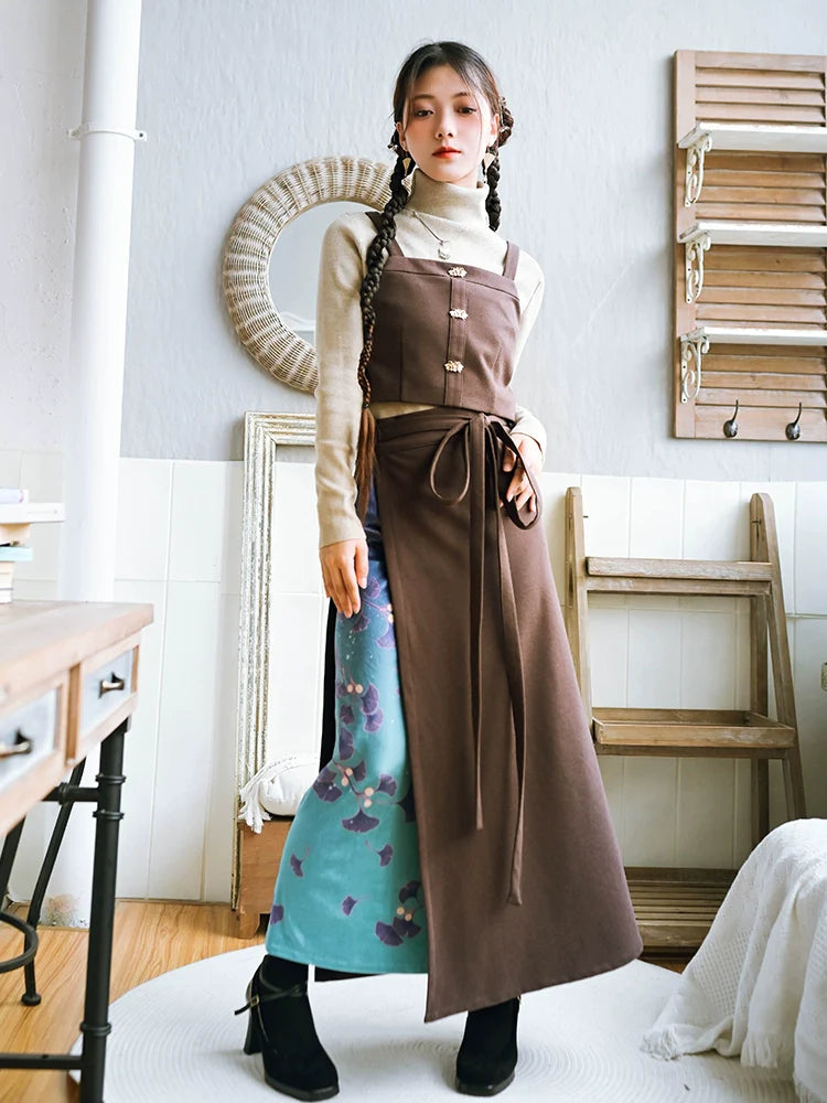 China Spiral Design Piece Two Skirt Skirt
