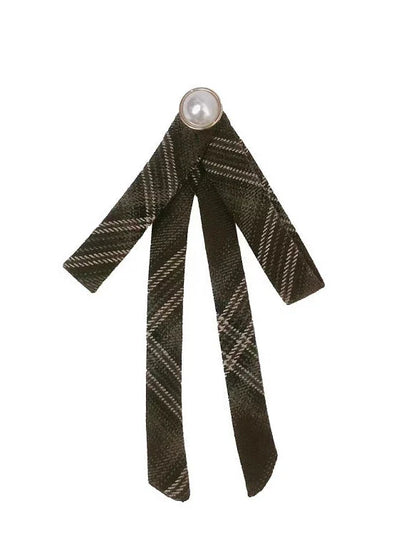 Manteau sans manches, ceinture, ruban, classique, superposé, accessoire, robe, marron, carreaux, rétro, perle, volume