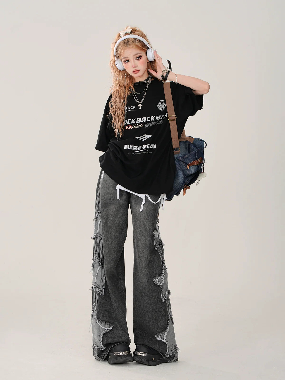 Black Top Cross + Street Chain American T-Shirt Tank Loose
