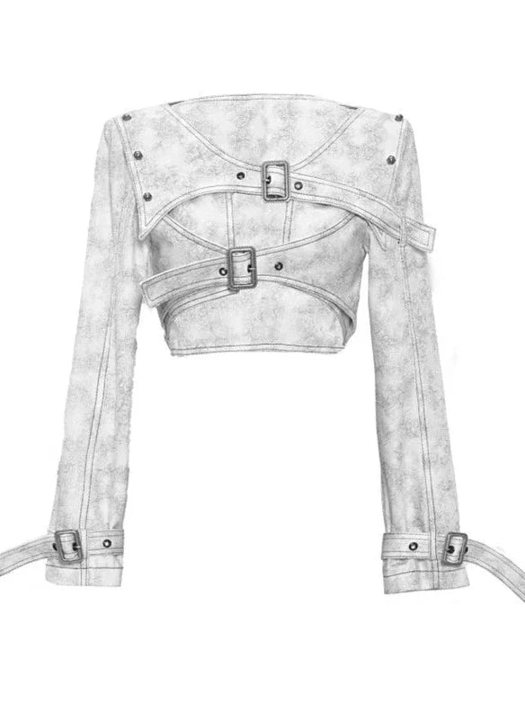 Belt Short Top Gothic Double Dark