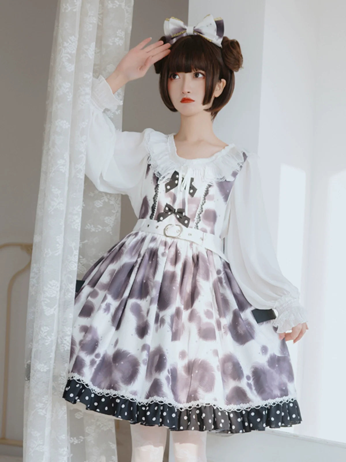 Leopard Dress Voluminous Dot Lolita