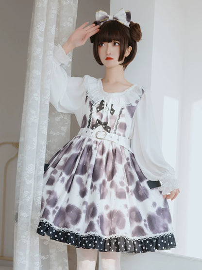 Leopard Dress Voluminous Dot Lolita