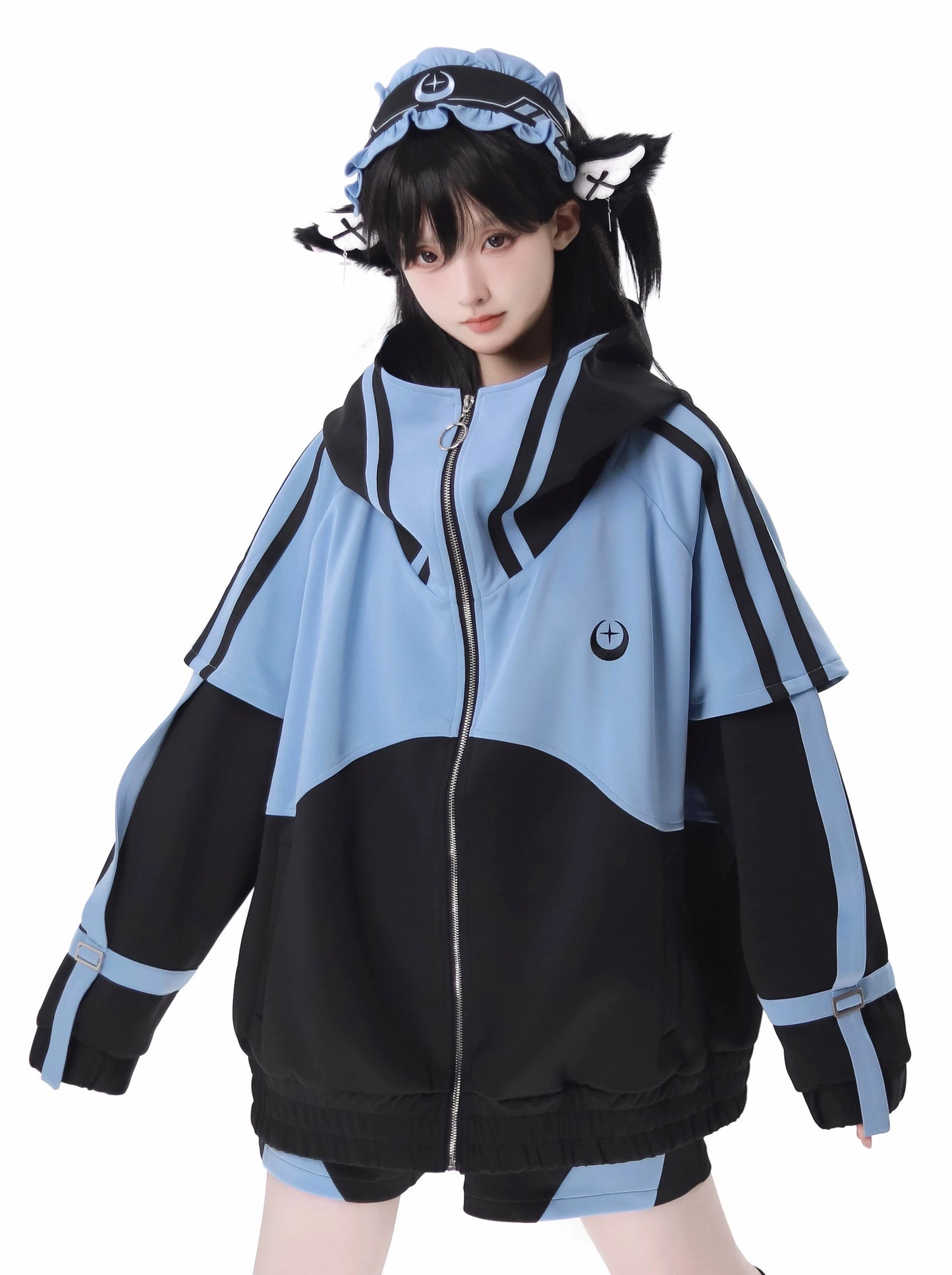 Leg Shorts Jacket Subculture Warmers Headband Dark Pants Sporty