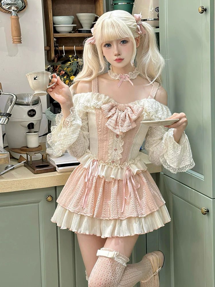 Princesse Gâteau Jupe Haut Lait + Fille + Fromage Chaud Sweet Choker Berry Sweet