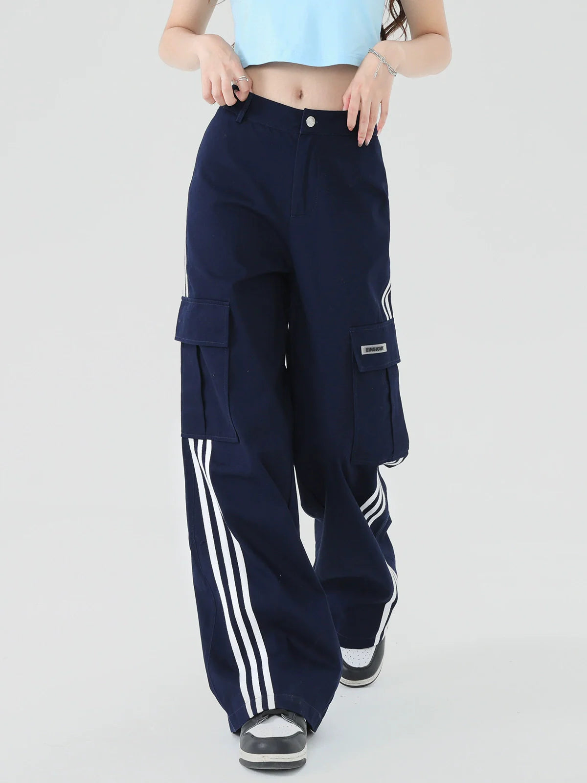 Straight Pants Casual Style Border