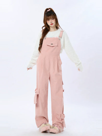 Ribbon Corduroy Overalls
