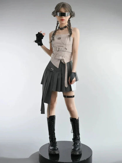 Top Girl + Camisole Skirt Mode Asymmetrical