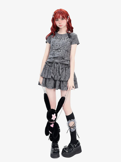 ケーキダメージスカートリボンビッグ