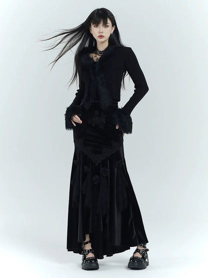 Ghost Knit Cardigan Mode Girl Jacket