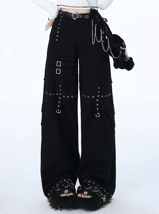Pantalon Fille Ample Chaud Américain Rétro Cross