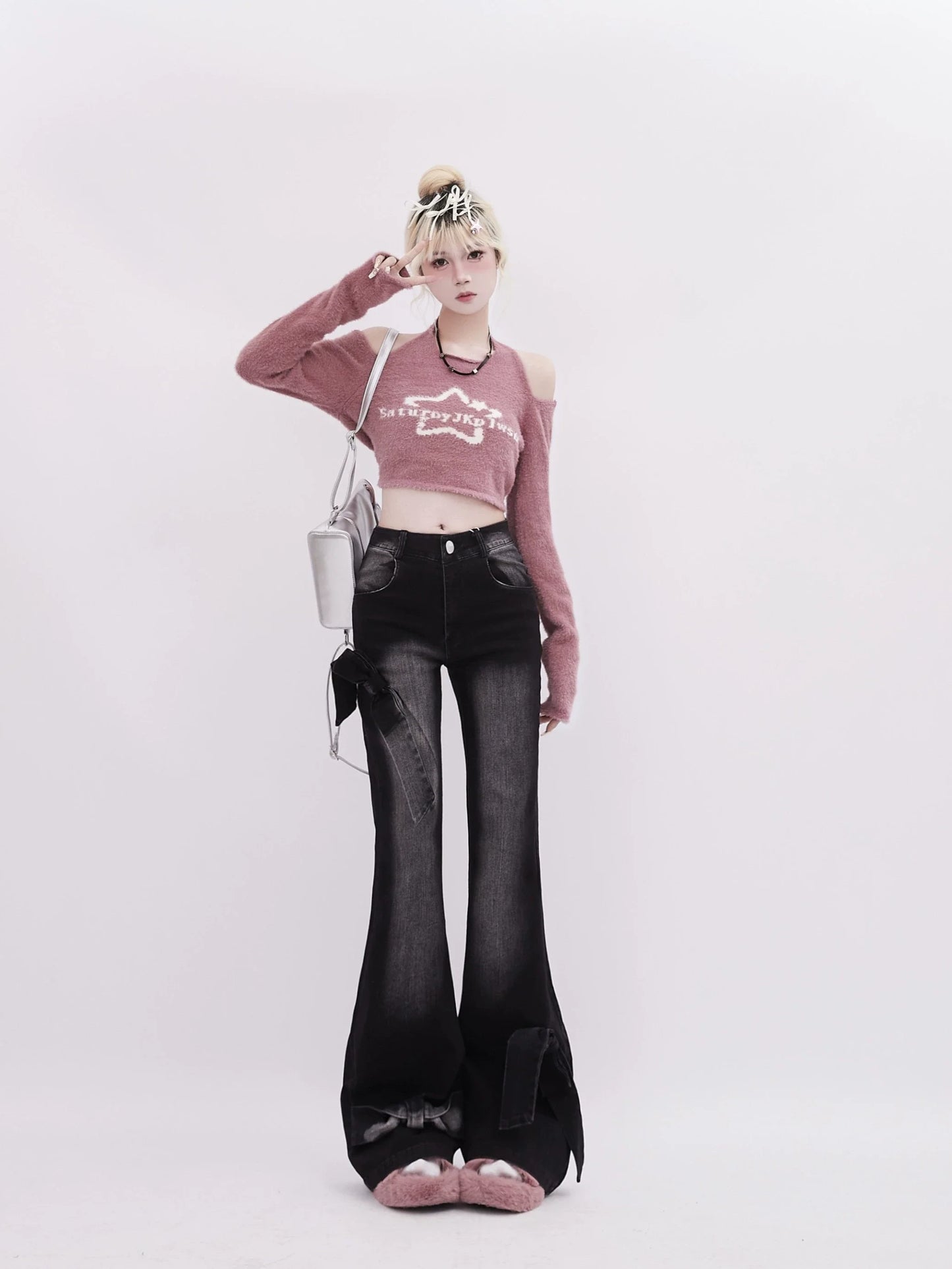 Pants Flared Osh Denim Wide