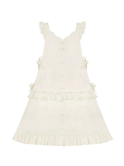 Top Skirt Apron Shawl China Romantic Ribbon Lace Embroidery