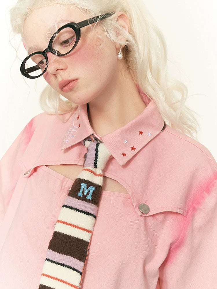 Waschen Sie amerikanisches Hemd Retro Denim