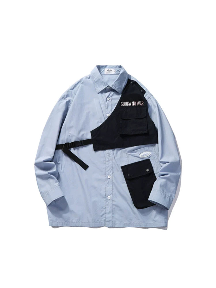 Gilet ample avec accent de chemise