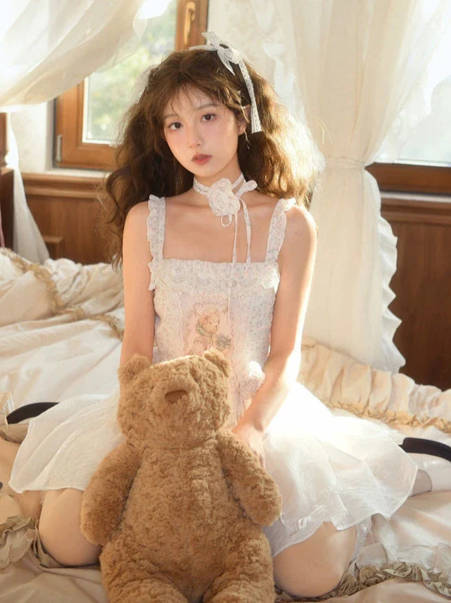 Tutu Spitze Fee Prinzessin Jacke Kurz Camisole Märchen Blumenrock