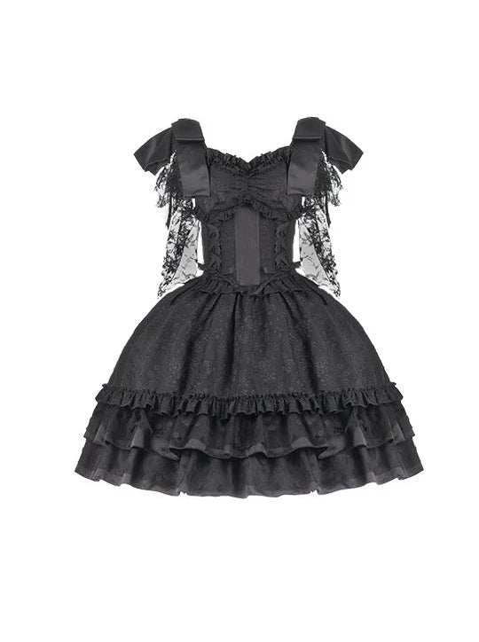 Dress Sleeve Fishbone Lolita Flying Waist