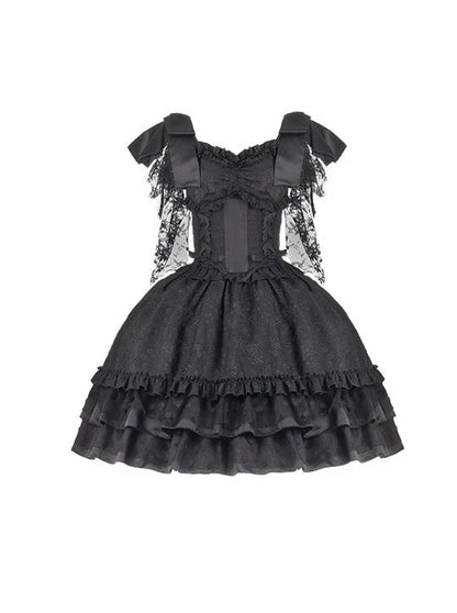 Dress Sleeve Fishbone Lolita Flying Waist