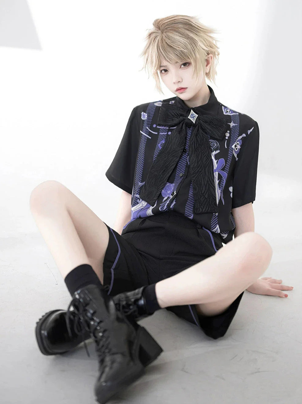 Print Prince Shorts + Handsome Loose Shirt