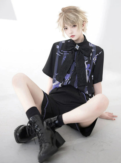 Print Prince Shorts + Handsome Loose Shirt