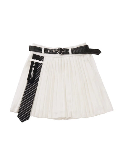 Pleated Nectai Eradalie Belt Skirt Curotto